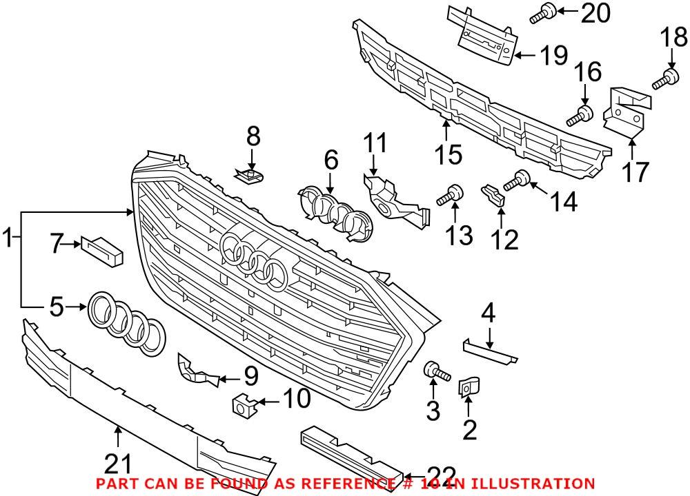 Genuine VW/Audi 4N0919290T94 - Parking Aid Sensor Bracket (Front Right)