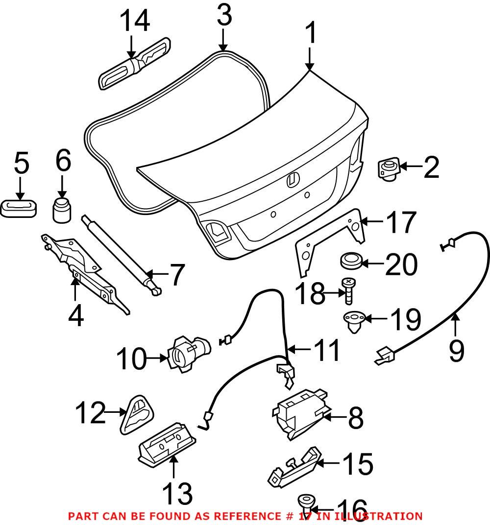Genuine Mini 51139448724 - License Plate Bracket