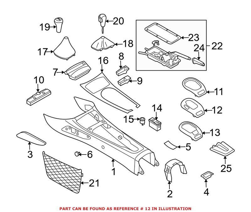 Genuine BMW 51167158476 - Automatic Transmission Shift Cover Plate
