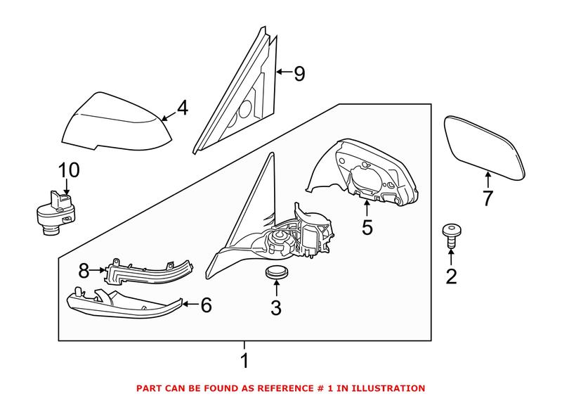 Genuine BMW 51167245151 - Door Mirror (Front Left)