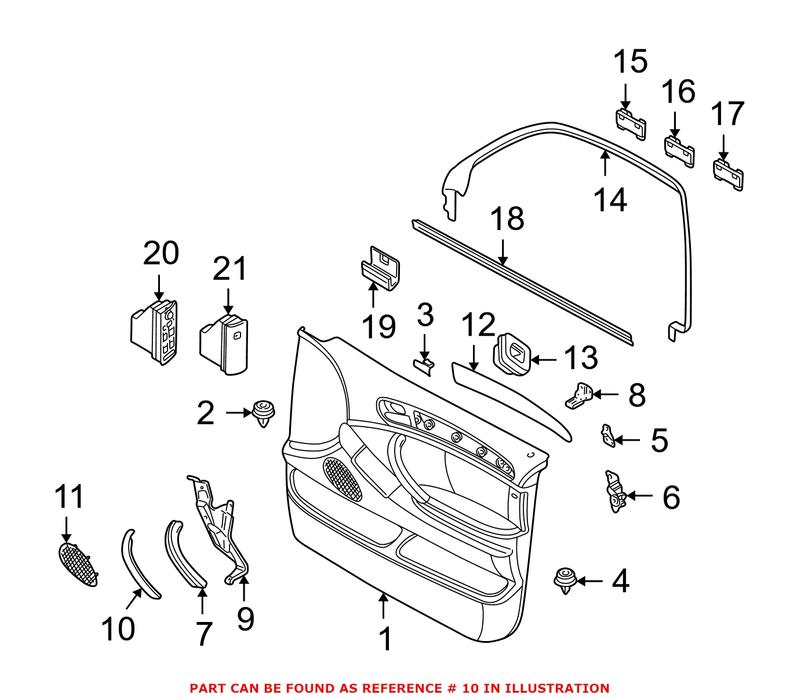 Genuine BMW 51418262811 - Exterior Door Handle Cover (Front Left Inner)