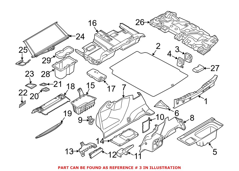 Genuine BMW 51477129196 - Tie Down Hook (Rear)