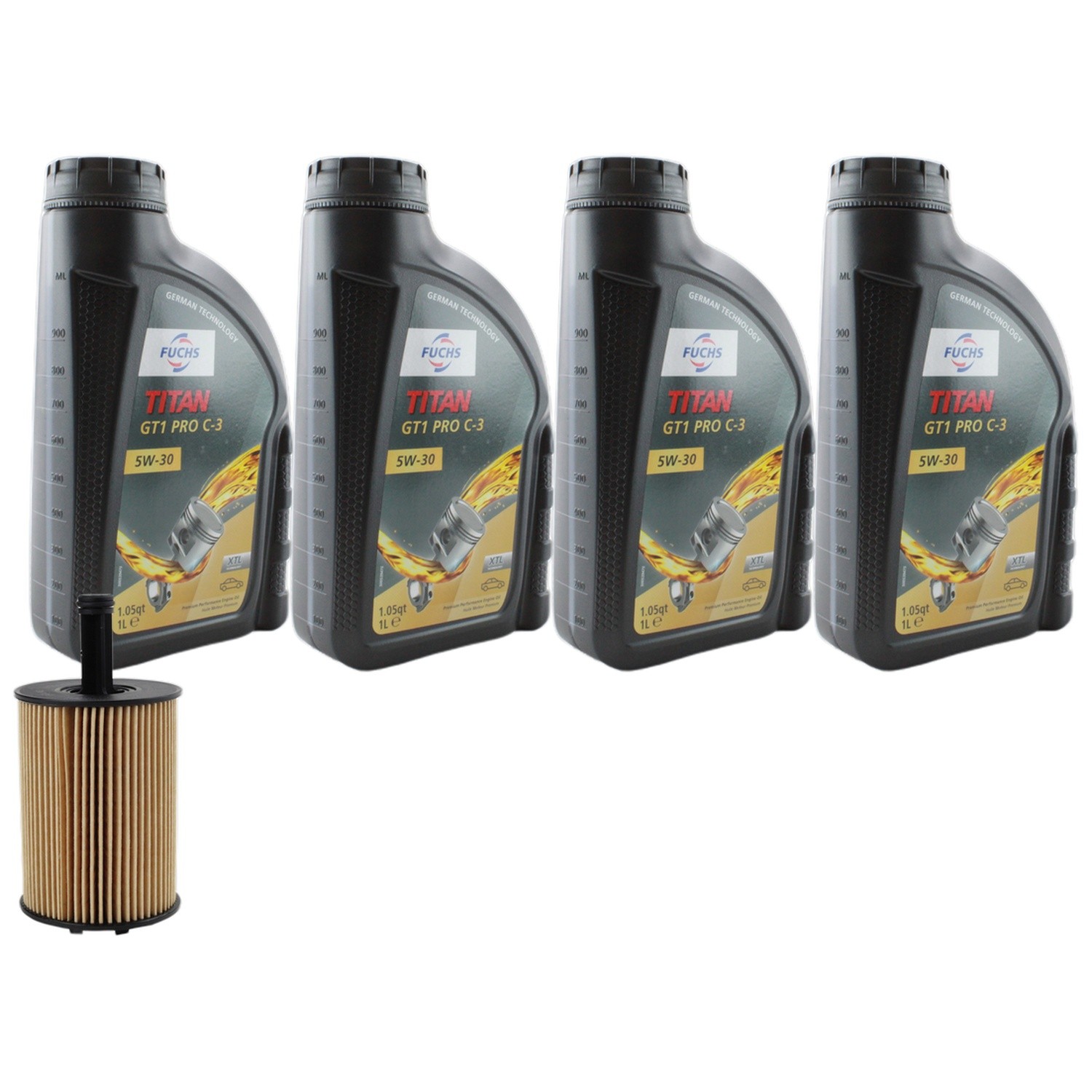 Fuchs TITAN GT1 PRO C-3 SAE 5W-30 Engine Oil Change Kit - 4L - Wix Filter