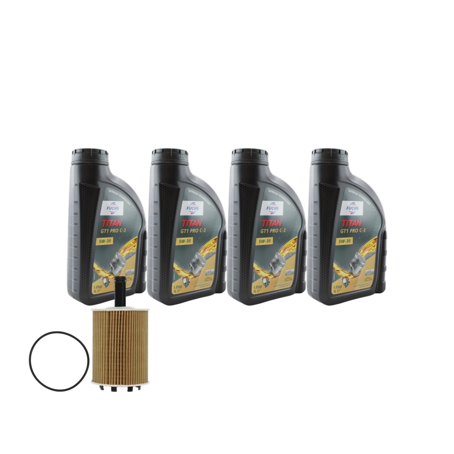 Fuchs TITAN GT1 PRO C-3 SAE 5W-30 Engine Oil Change Kit - 4L - Mahle Filter