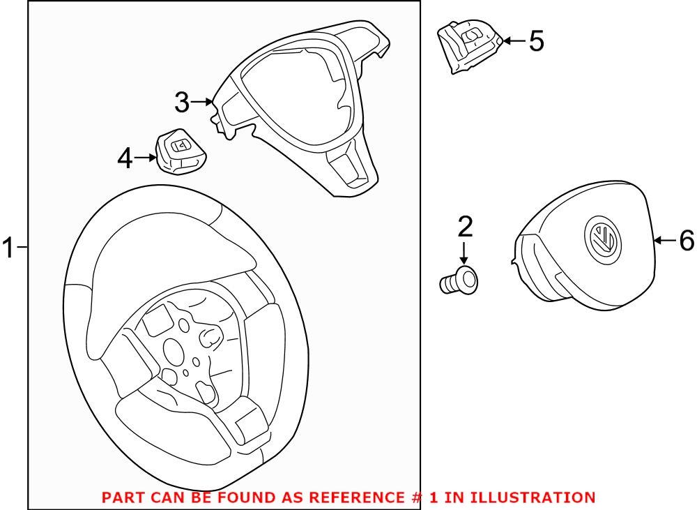Genuine VW/Audi 5G0419091ERHYZ - Steering Wheel