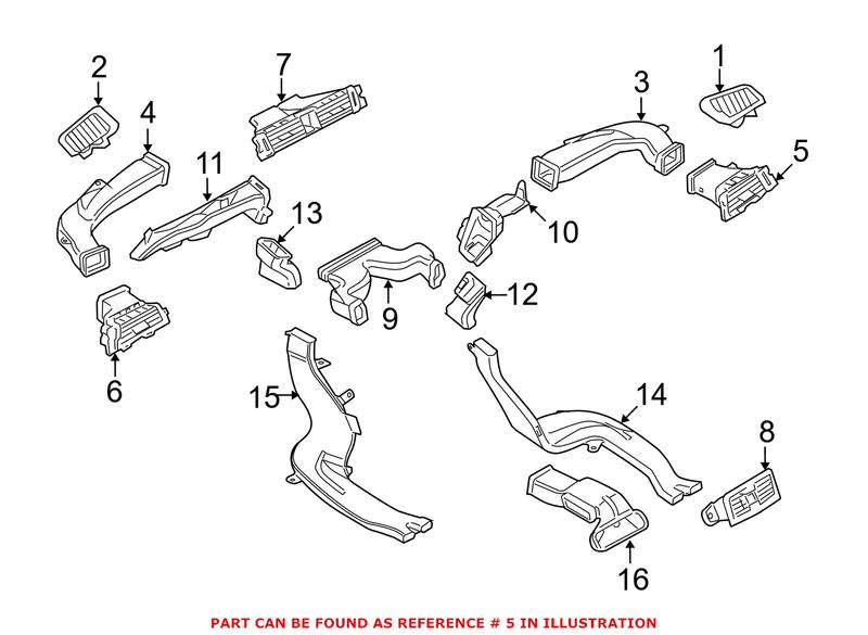 Genuine BMW 64229130462 - Dashboard Air Vent (Right)
