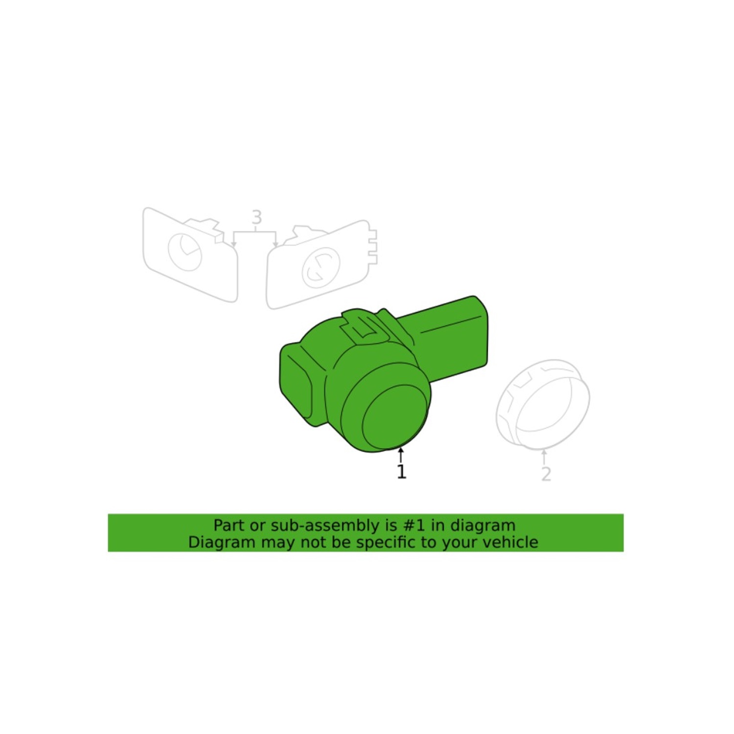 Genuine BMW 66209472098 - Parking Aid Sensor