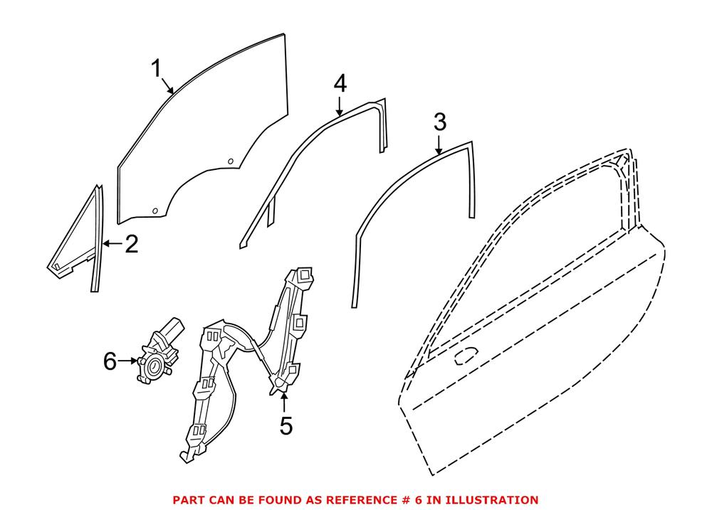 Genuine BMW 67627406636 - Window Motor (Right)