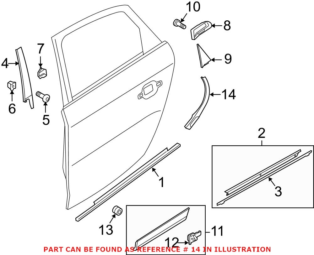 Genuine VW/Audi 8R0839982C - Stone Guard (Rear Right)