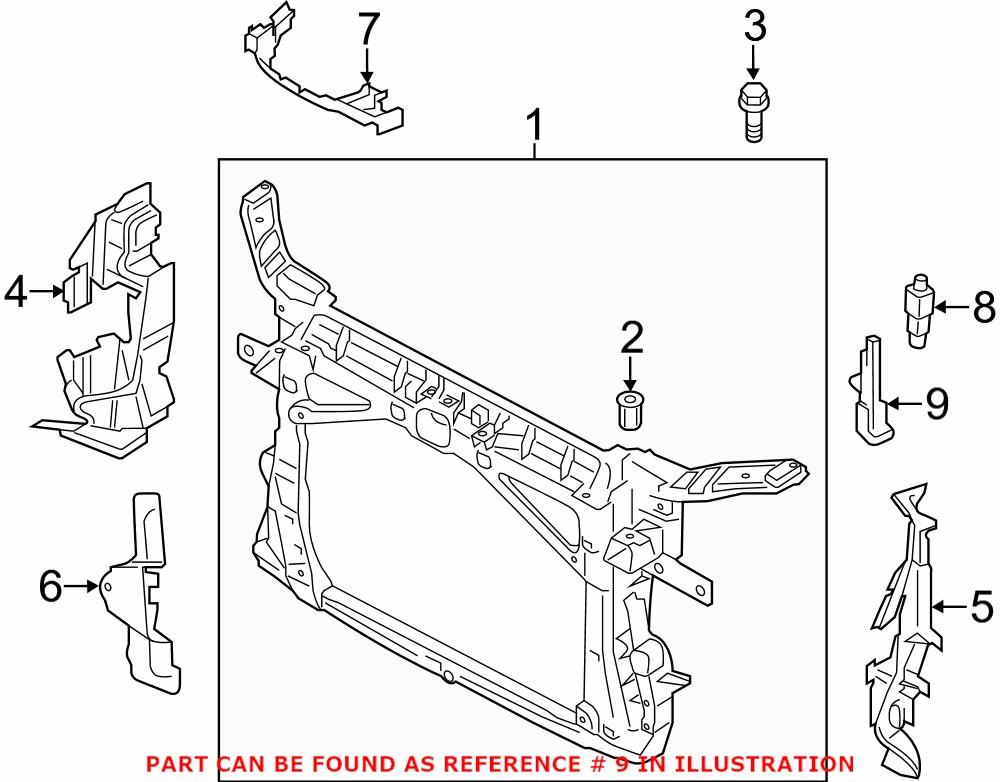 Genuine VW/Audi 8V0820536 - Ambient Air Temperature Sensor Bracket