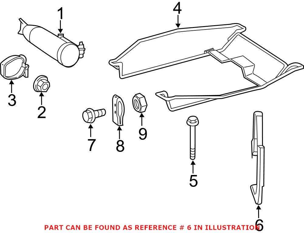 Genuine Mercedes-Benz 9014000370 - Spare Tire Bracket