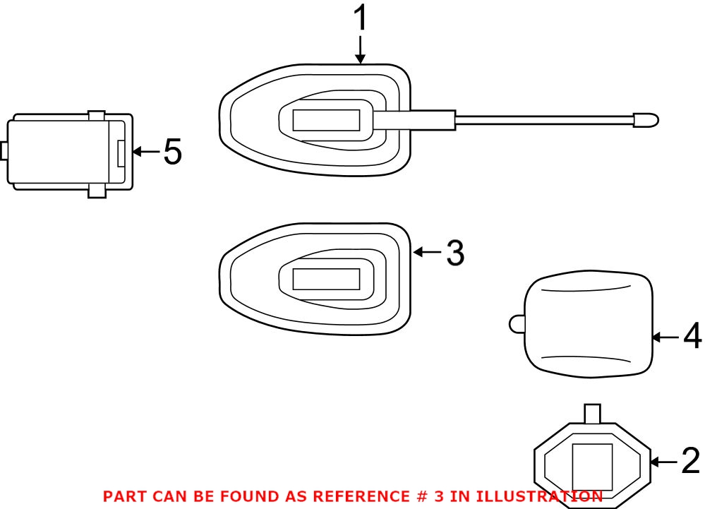 Genuine Mercedes-Benz 9078270900 - Radio Antenna Cover