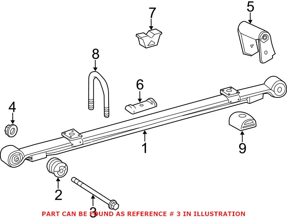 Genuine Mercedes-Benz 910105012004 - Leaf Spring Shackle Bolt