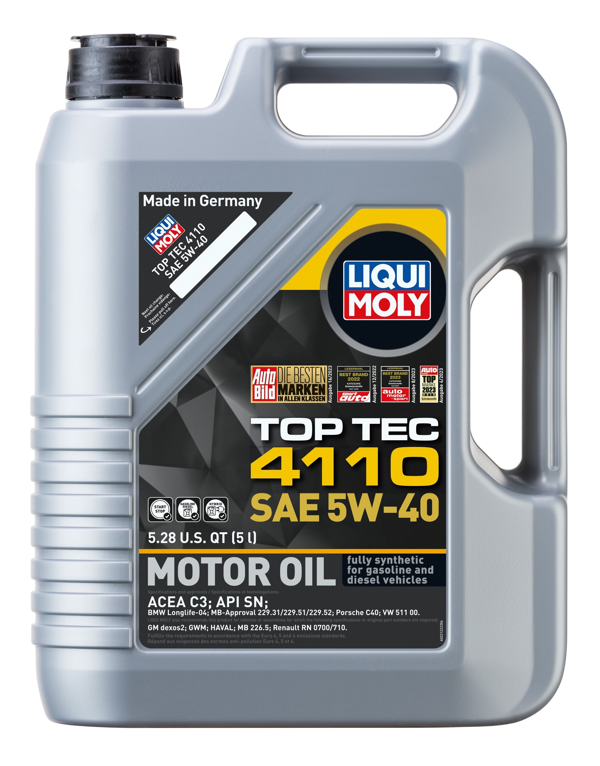Liqui Moly 22122 Engine Motor Oil - Top Tec 4110 5W-40 (5 L)