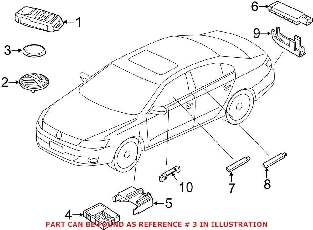 Genuine VW/Audi N10528301 - Keyless Entry Transmitter Battery