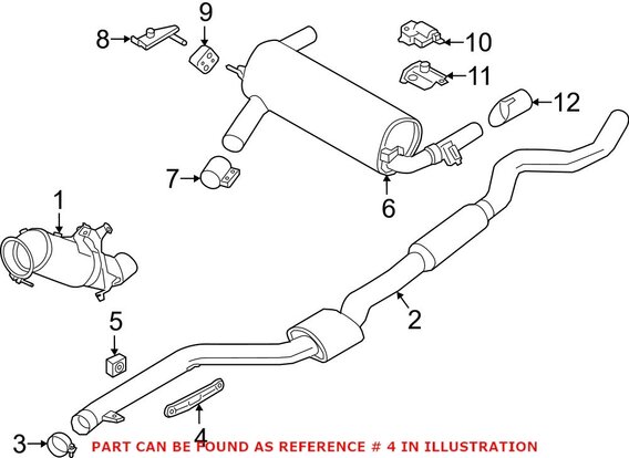 Genuine BMW 18208631947 - Exhaust Muffler Bracket