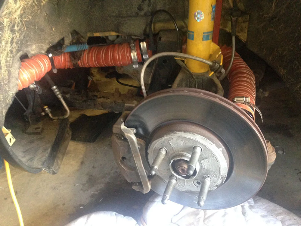 Brake Duct Installed On Car