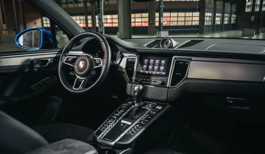 porsche macan interior inside warehouse